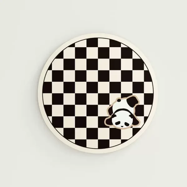 WPLSCS000302 Vintage Design Panda Placemat Absorbent Coaster Table Mat