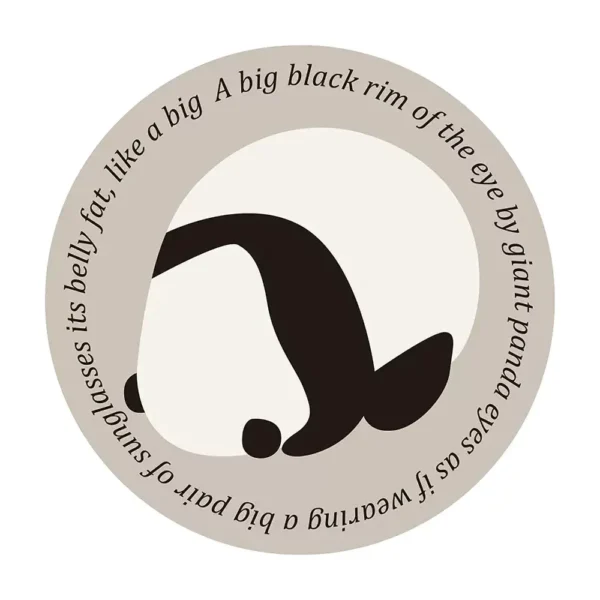 WPLSCS000309 Vintage Minimalist Cute Panda Heat-Resistant Coaster Table Mat