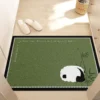 WPHHCR000118 Vintage Panda Cartoon Durable Non-Slip Door Entry Rug Mat