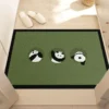 WPHHCR000120 Vintage Panda Cartoon Durable Non-Slip Door Entry Rug Mat