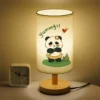 Vintage Panda Climbing Bamboo Table Lamp Bedside Night Light