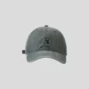 Washed Denim Panda Embroidery Baseball Cap Grey