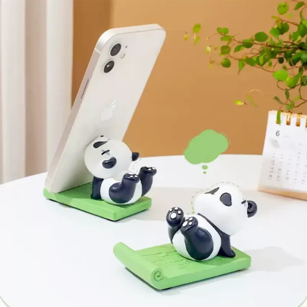 WPASPH000343-0344-01 Yoga Panda Phone Stand Creative Home Decor Phone Holder
