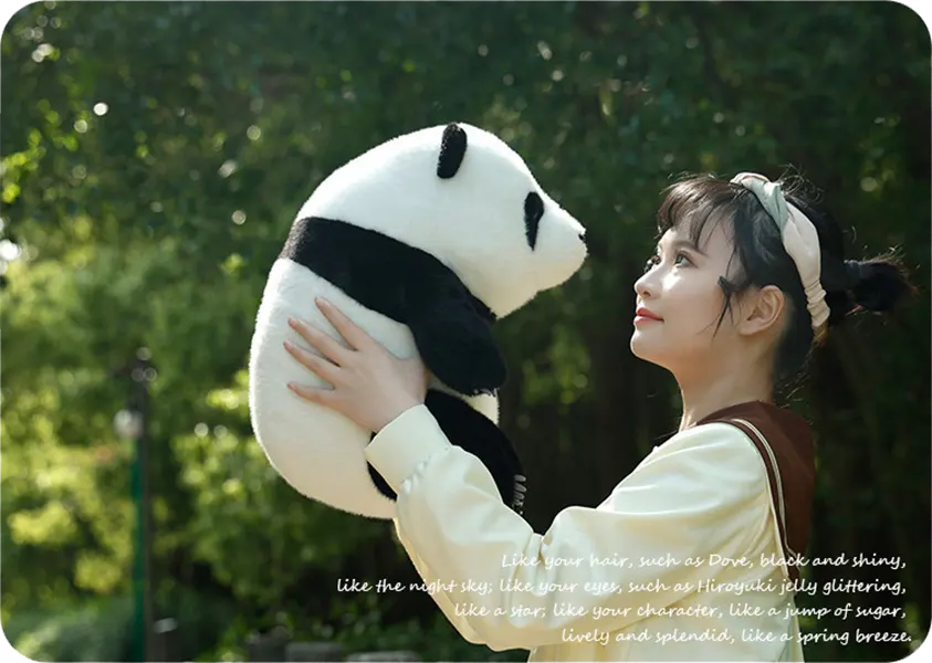Pop Panda Hua Hua Realistic Plush Toy Doll