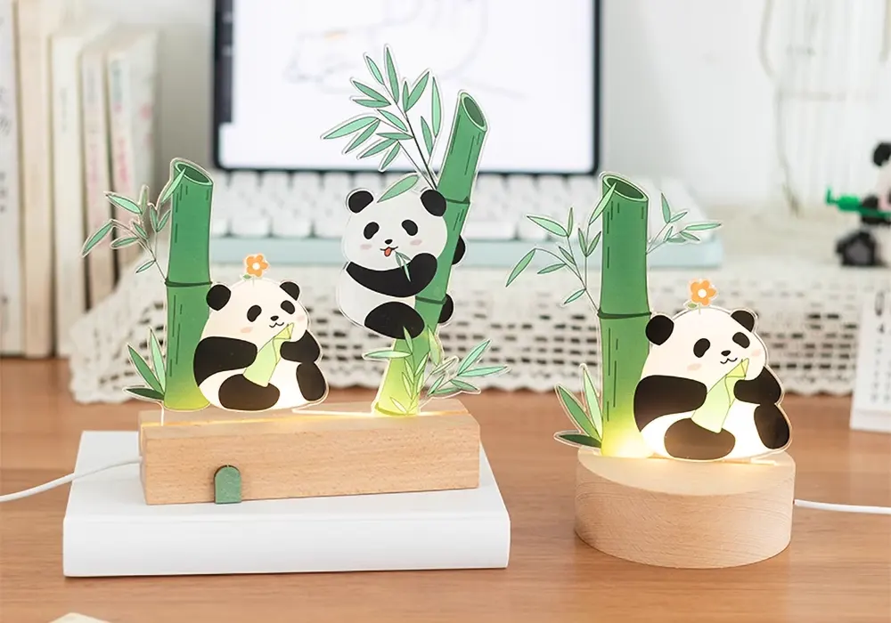 Panda Hua Hua Bedroom Bedside Night Light Ornament Gift