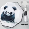 Angry Panda Automatic Umbrella UV Protection for Sun and Rain