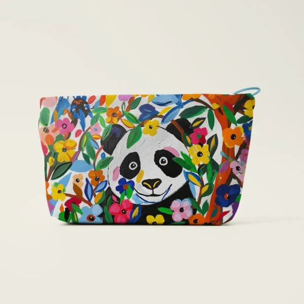 WPBGHB000229-0230 Artistic Panda Hua Hua Portable Clutch Coin Purse Hangbag