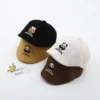 WPCTHABR0725-0729-02 British Style Angry Panda Pattern Baby Beret Sun Protection Hat