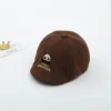 WPCTHABR0727 British Style Angry Panda Pattern Baby Beret Sun Protection Hat Khaki coffee