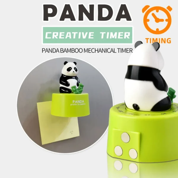 WPHHCL000287-0288-02 Cartoon Giant Panda Timer Creative Mechanical Time Reminder