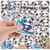 WPDCSK000286-09 Cartoon Panda Waterproof Sticker 50 Pieces Set Laptop Journal