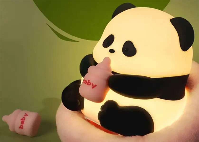 Cute Baby Panda Bedroom Night Light Bedside Lamp Desk Decor