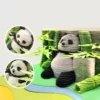 WPLSCD000374-0375-04 Creative 3D Panda 2025 Desk Calendar Paper Sculpture Gift