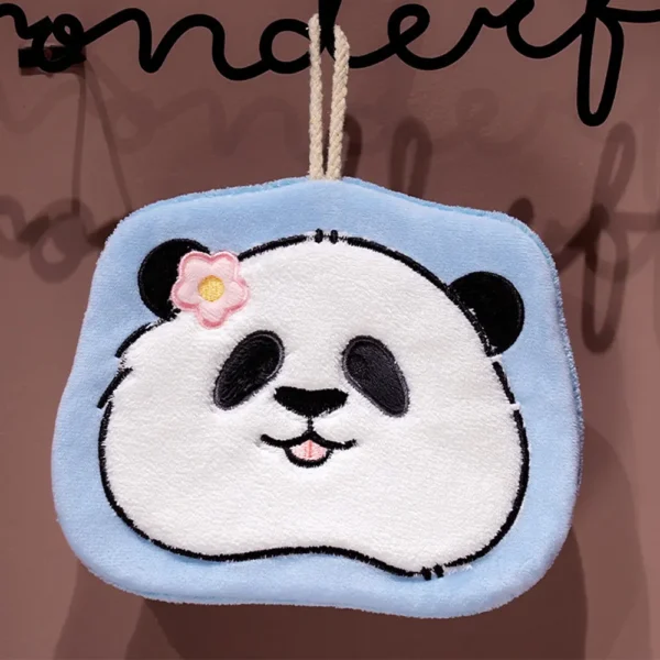 WPCTTW000738 Creative Cute Cartoon Giant Panda Hand Towel Coral Fleece