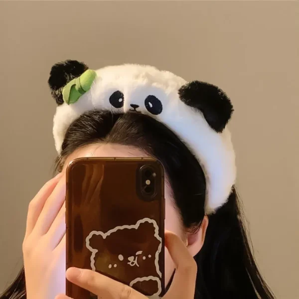 WPDCHA000292-0294-02 Cute Cartoon Panda Plush Headband Creative Hair Accessory