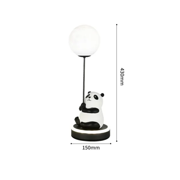 WPLSLM000367-04 Cute Panda and Moon Table Lamp Creative Bedroom Night Light