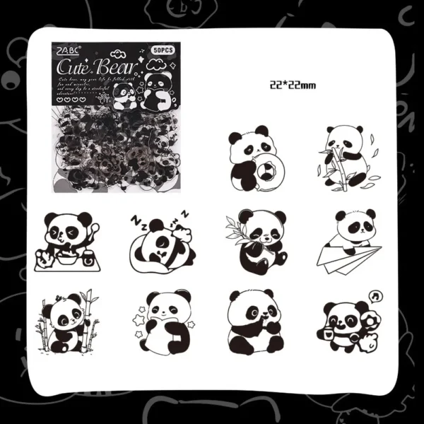 WPDCSK000287-03 Cute Panda Creative Sticker Set for Journaling Decoration