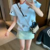 WPCTTS000717-0721-02 Cute Panda Pattern Casual Short Sleeve T-Shirt for Women