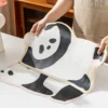 WPLSCS000371-01 Cute Panda Shaped Placemat Waterproof Desk Mat 2-Pcs Set