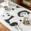 WPLSCS000371-02 Cute Panda Shaped Placemat Waterproof Desk Mat 2-Pcs Set