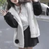 WPCTSS000740-0743-05 Cute Panda Shaped Sherpa Fleece Zip-Up Hoodie for Women