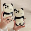 WPASPC001152-1167-01 Cute Shiny Panda Back Shaped Cartoon Apple iPhone Case