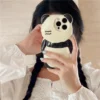 WPASPC001152-1167-02 Cute Shiny Panda Back Shaped Cartoon Apple iPhone Case
