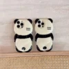 WPASPC001152-1167-04 Cute Shiny Panda Back Shaped Cartoon Apple iPhone Case