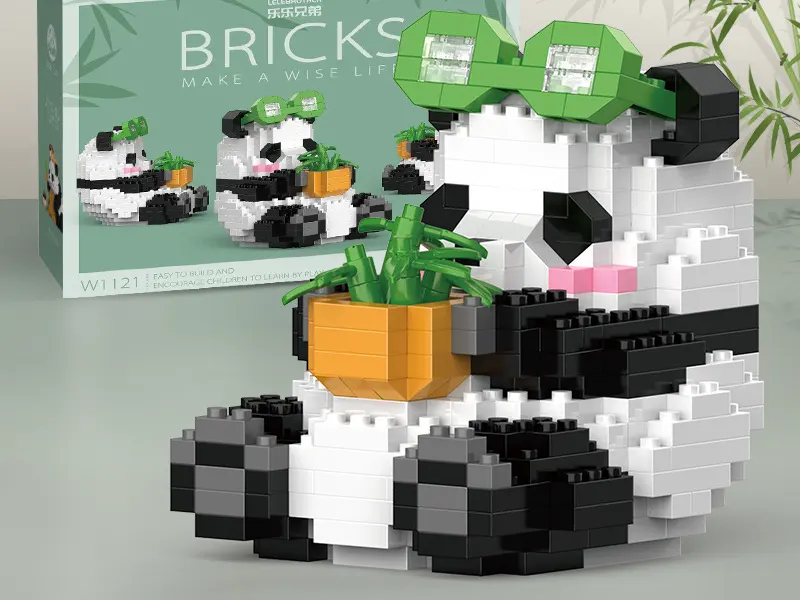 Fu Bao Cute Panda Puzzle Building Blocks Toys