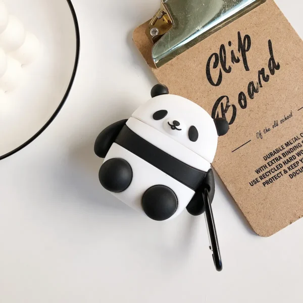 Giant Panda Shaped Soft Silicone Apple AirPods Protective Case
