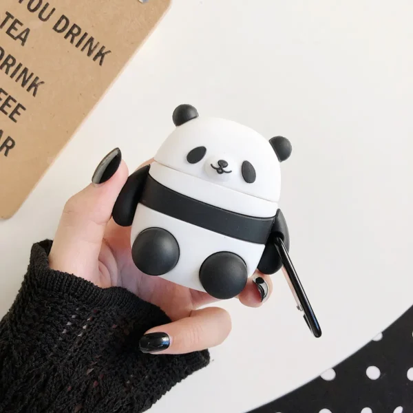 Giant Panda Shaped Soft Silicone Apple AirPods Protective Case