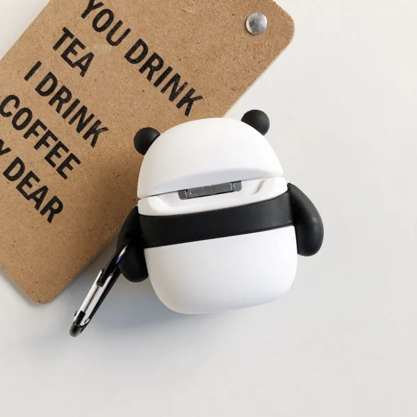 Giant Panda Shaped Soft Silicone Apple AirPods Protective Case