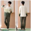 WPCTPM000748 Gradient Color Long-Sleeve Pajama Cartoon Panda Loungewear Men