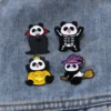 WPDCFM000288-0291-06 Halloween Panda Gift Badge Backpack Decor Fun Brooch Pin
