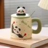 WPLSCPMU0365 Hand-Painted Panda Ceramic Mug Cute Retro Coffee Cup