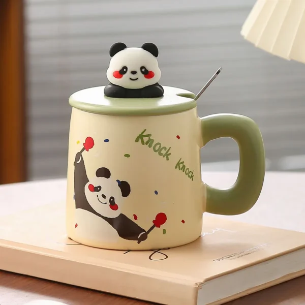 WPLSCPMU0365 Hand-Painted Panda Ceramic Mug Cute Retro Coffee Cup