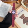 Laser-Engraved Panda Pattern Silicone Apple Watch Band
