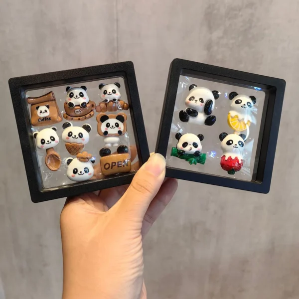 Multi-style Cute Panda Fridge Magnet Cultural Souvenir Gift Set