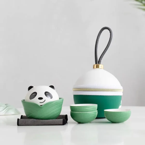 Panda and Dragon Boat Festival Travel Tea Set Chinese Style Gift