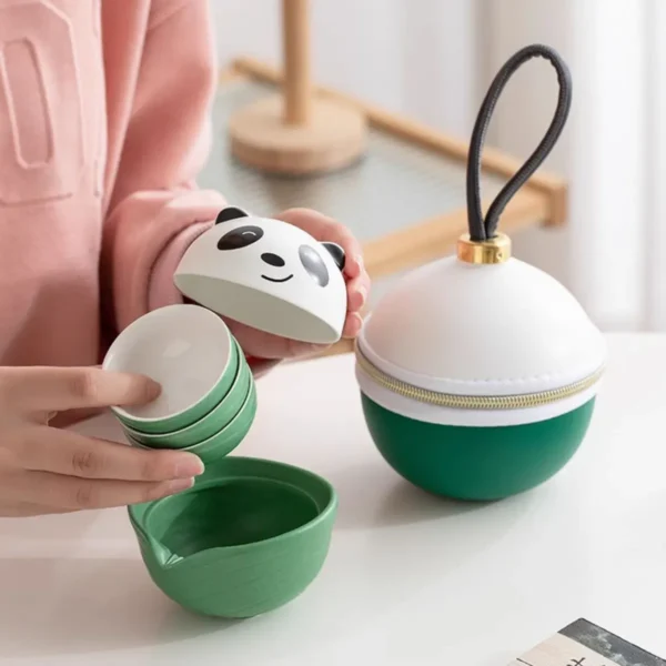 Panda and Dragon Boat Festival Travel Tea Set Chinese Style Gift