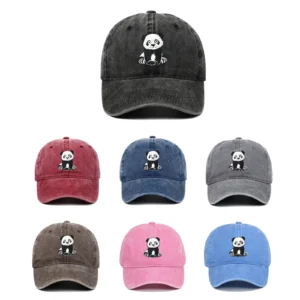 WPCTHASC0710-0716 Panda Embroidery Baseball Cap Snapback Casual Sun Hat