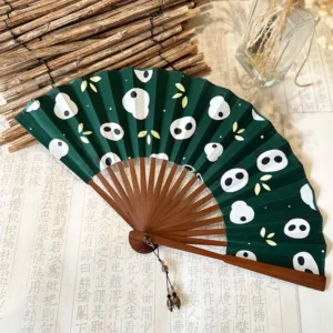 Panda Pattern Chinese Traditional Folding Fan Portable Cultural