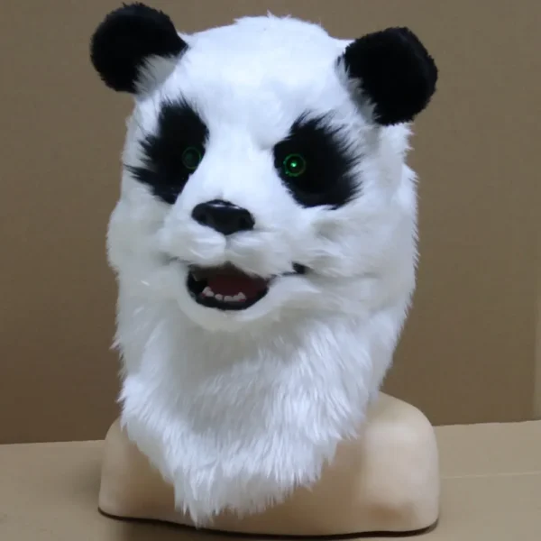 WPCTHAHW0731-04 Plush Glowing Panda Headwrap Halloween Mask Scary Prop