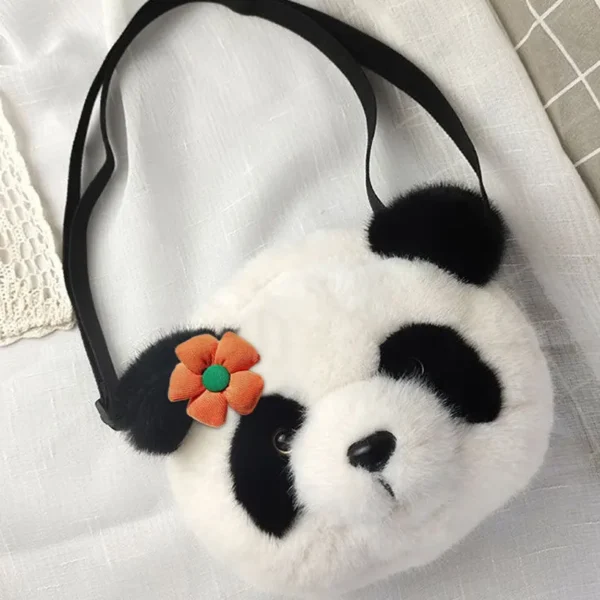 WPBGBP000225 Realistic Cute Panda Plush Shoulder Bag Crossbody Bag Gift