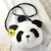 WPBGBP000224 Realistic Cute Panda Plush Shoulder Bag Crossbody Bag Gift