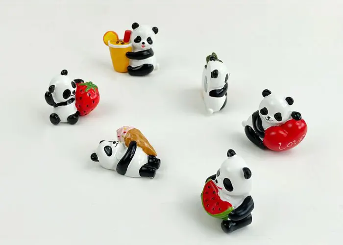Cute Mini Panda and Food Series 3D Fridge Magnet Decoration