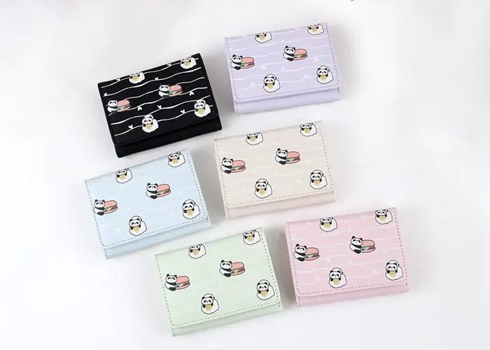 Cute Panda and Food Mini Wallet Short Card Holder Coin Purse