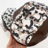WPCTHABR0732-0733-05 Vintage Patchwork Panda Design Beret Street Fashion Hat