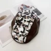 WPCTHABR0733-02 Vintage Patchwork Panda Design Beret Street Fashion Hat